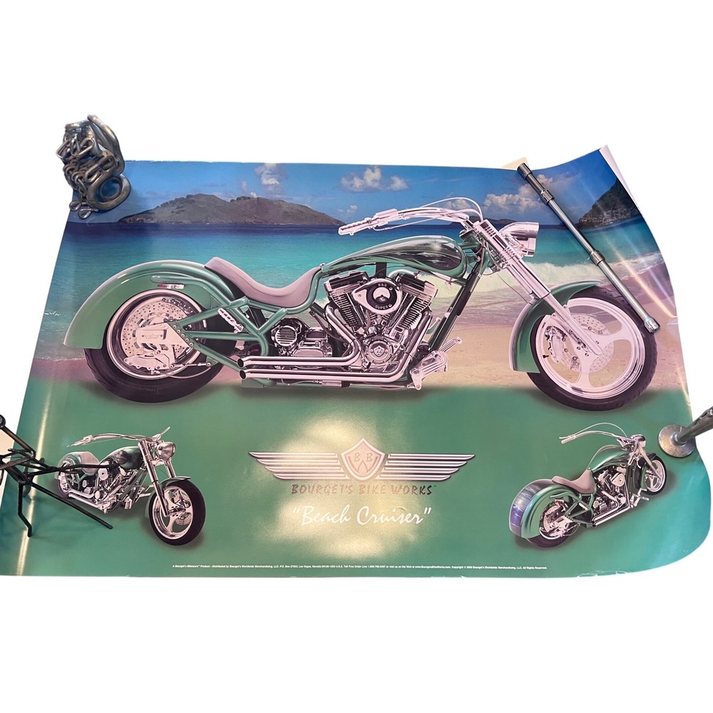 5 Bourget's Bike Works Custom Chopper Posters Fat‎ Daddy Python Dragon Rigid